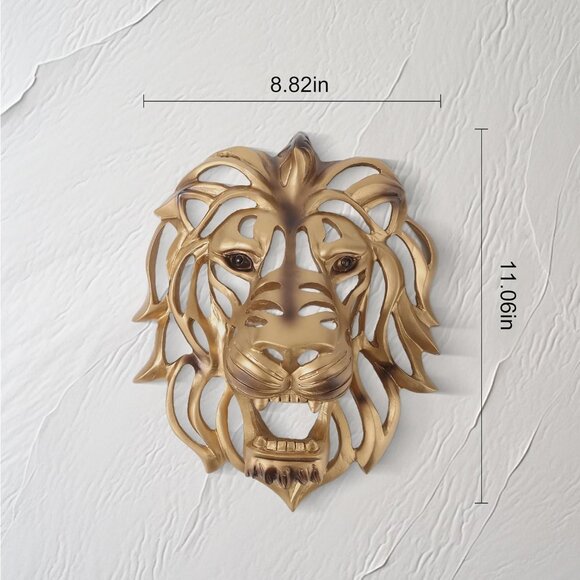 Gold Animal Head Tiger Wall Decor - Picture 2 of 4